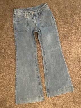 J. GALT low rise flare jeans. Y2K style! Light blue wash.